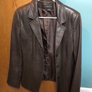 Brown Liz Clairborne 100% Leather suede jacket